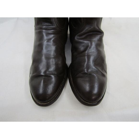 JUSTIN Mens Size 7.5 D Brown All Leather Roper Cowboy Western Boots main image 5